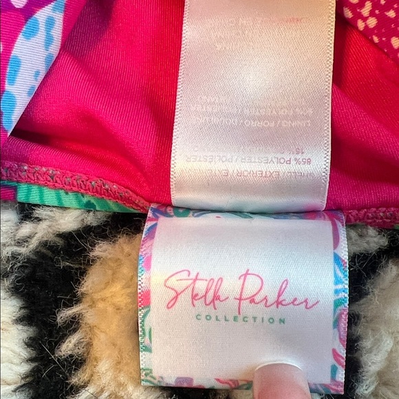 Vibrant Pink and Green Women's One-Piece Swimsuit- Size S - Picture 3 of 5